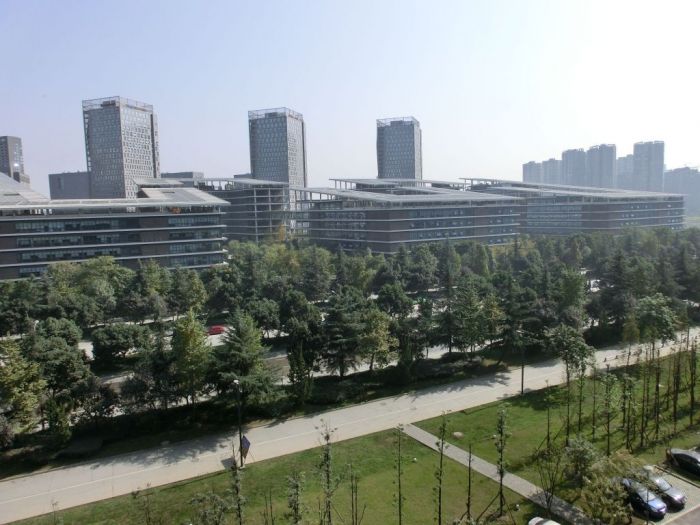 Blick aus dem B�ro bei Sonnenschein
