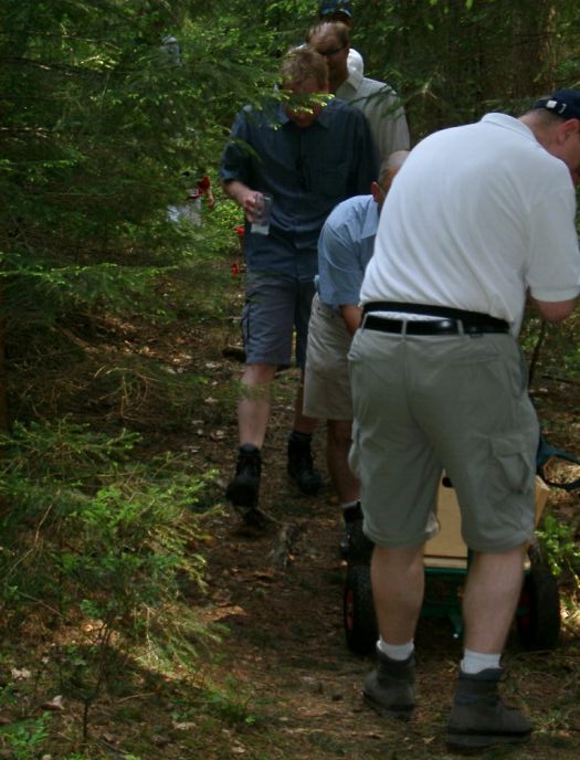 Hier war es mit den Bollerwagen schon etwas schwierig
