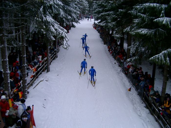 Die Loipe von einem ?bergang aus
