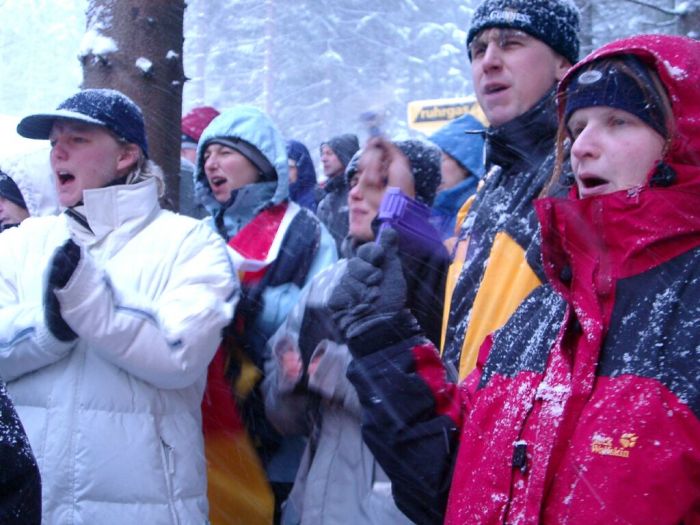 am Sonntag hat es dann auch ganz nett  geschneit
